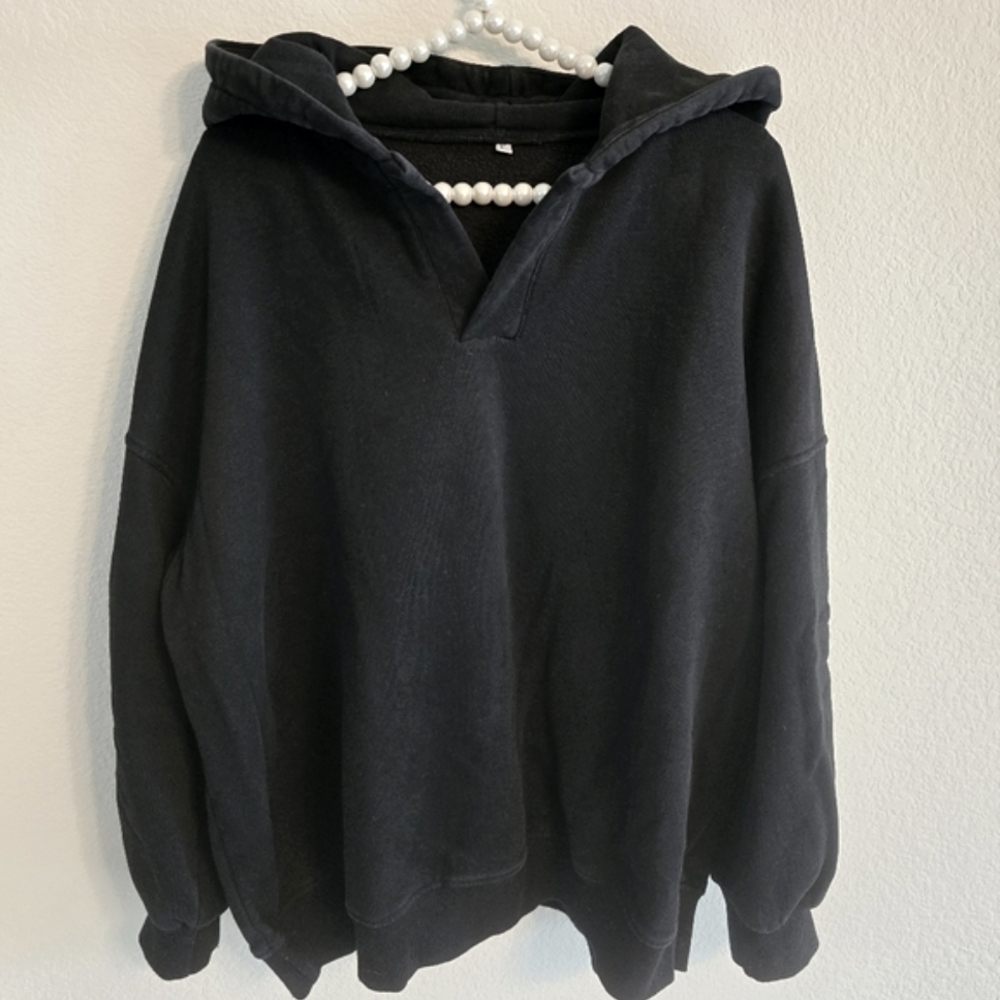 Oversized Y2K Black Hoodie